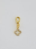 Petite Diamond Clover Charm on Swivel Clasp