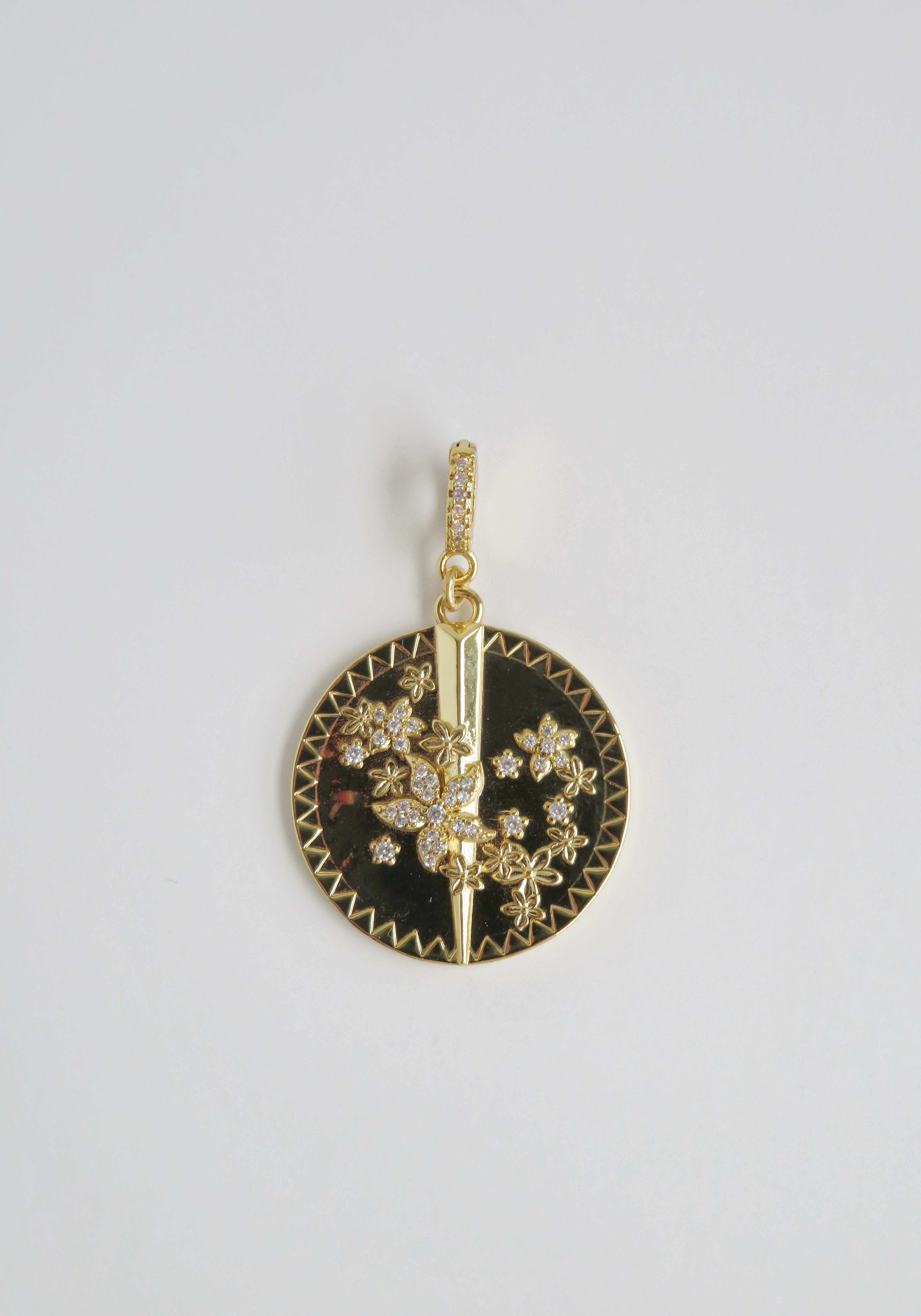Renew & Thrive Charm on Diamond Hinged Clasp - Flower