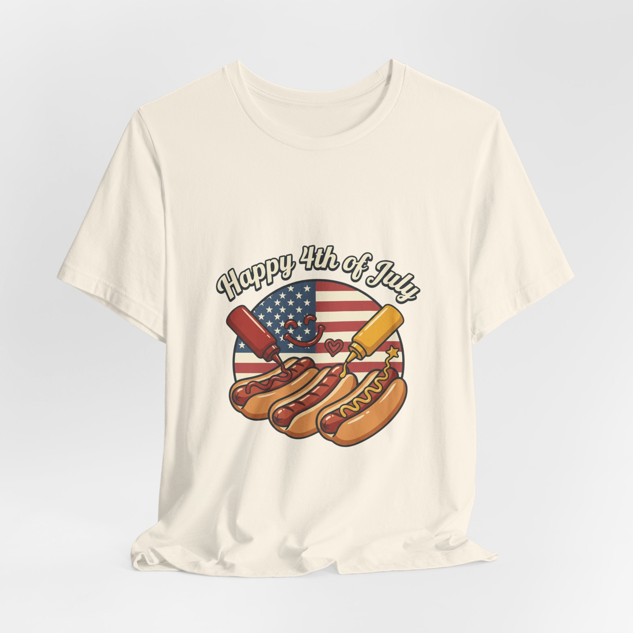 Faith & Freedom Hot Dog Patriotic Tee | July 4th vintage Americana