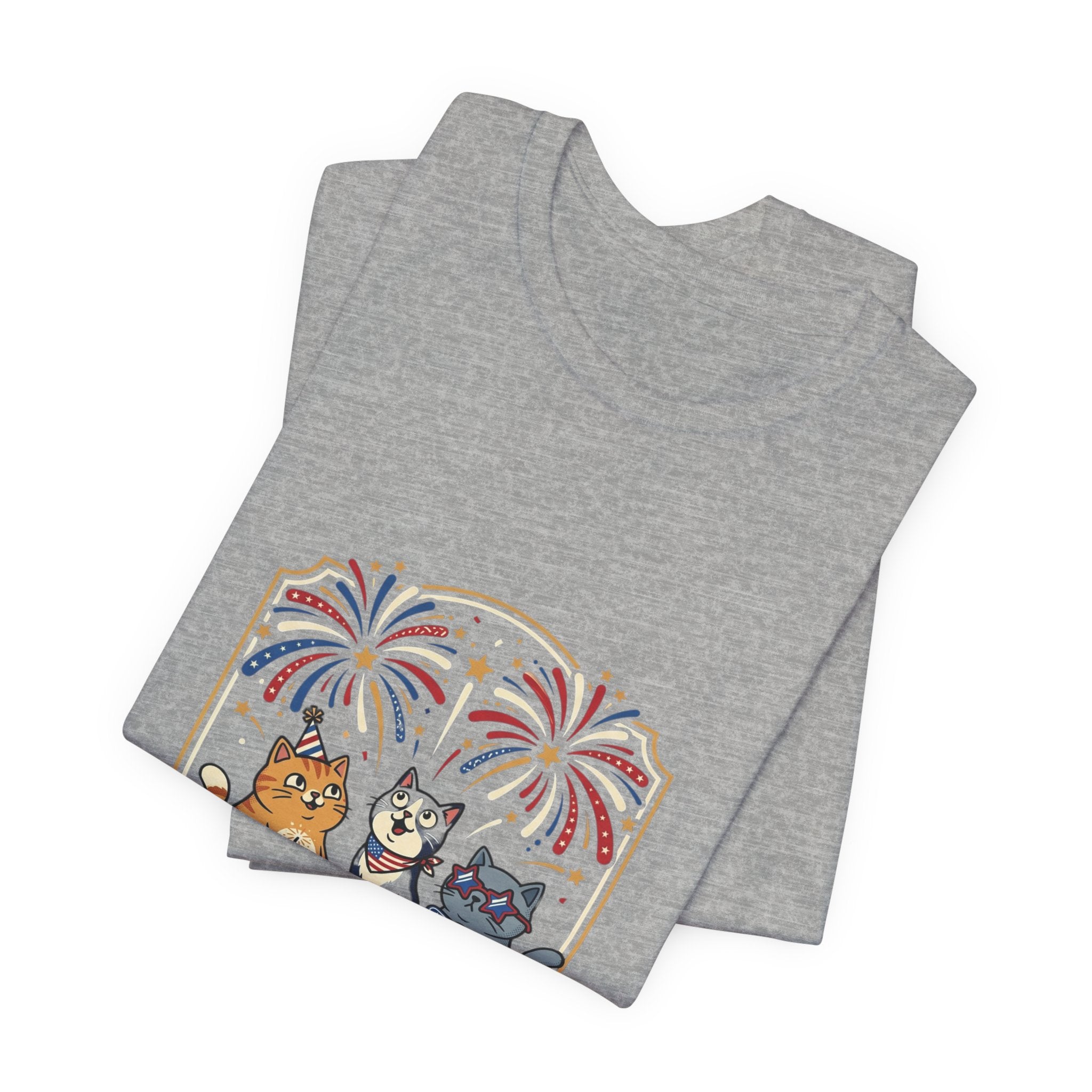 Patriotic Cats July 4th Tee | faith-based vintage Americana