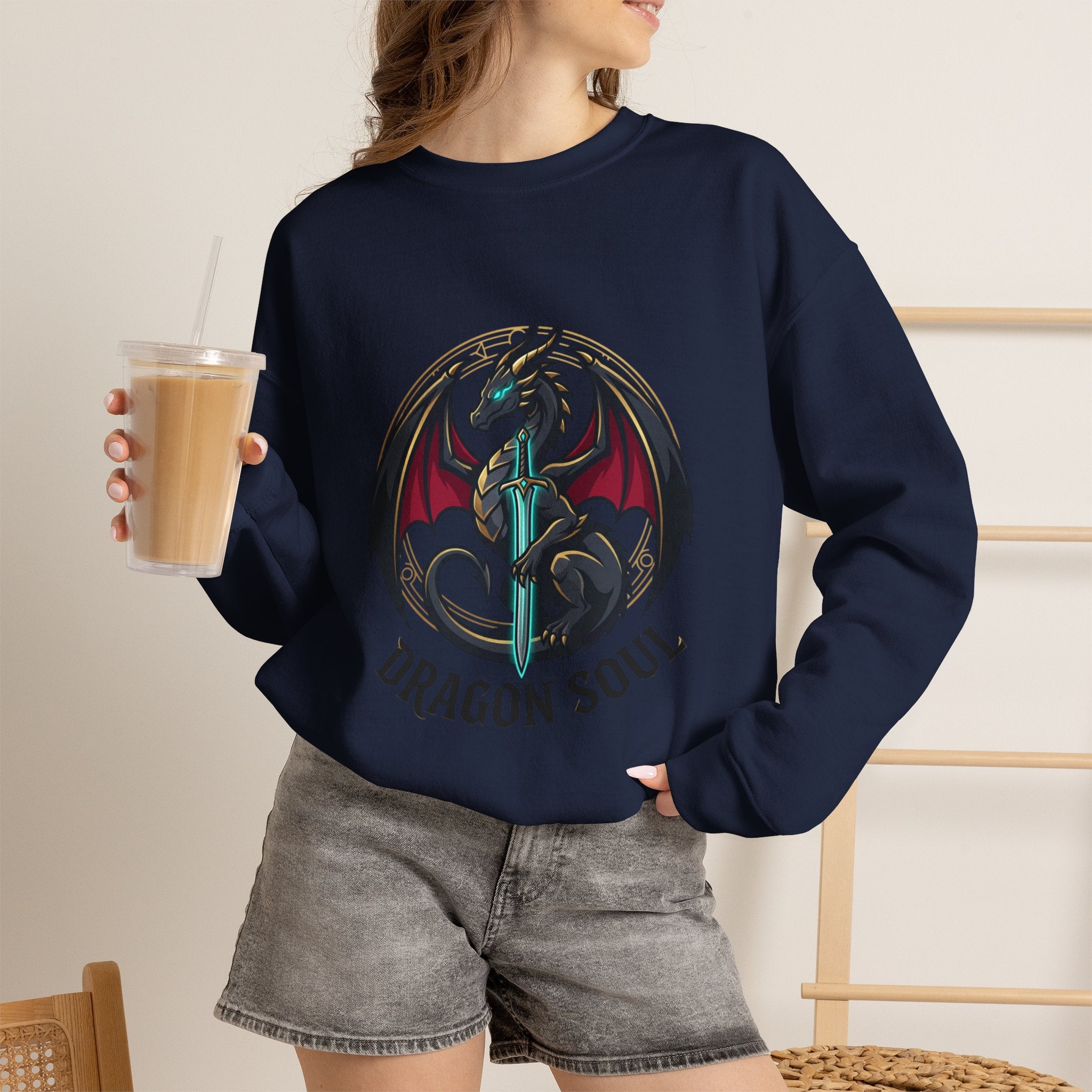 Dragon Soul Crewneck Sweatshirt | dragon, fantasy art, tattoo style