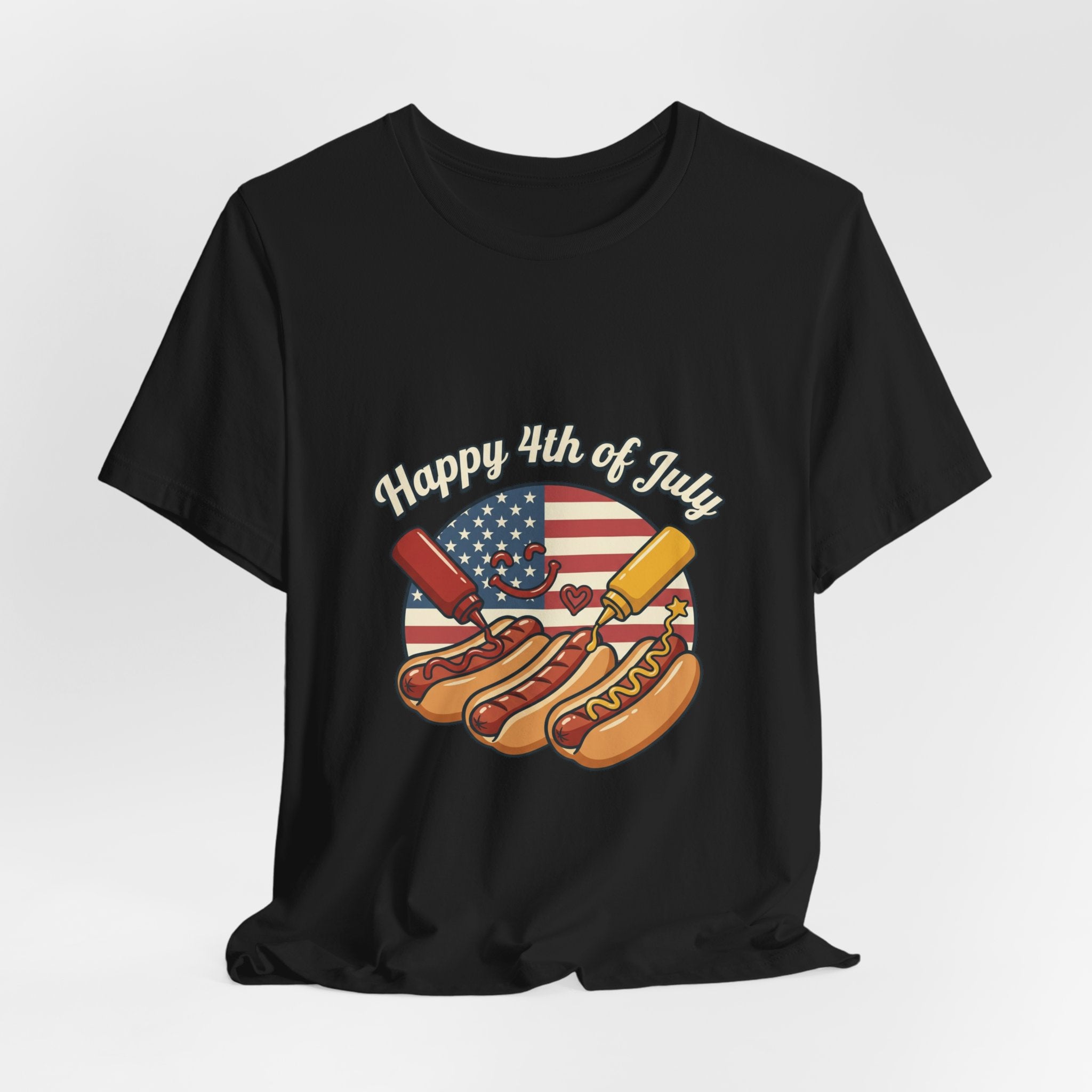 Faith & Freedom Hot Dog Patriotic Tee | July 4th vintage Americana