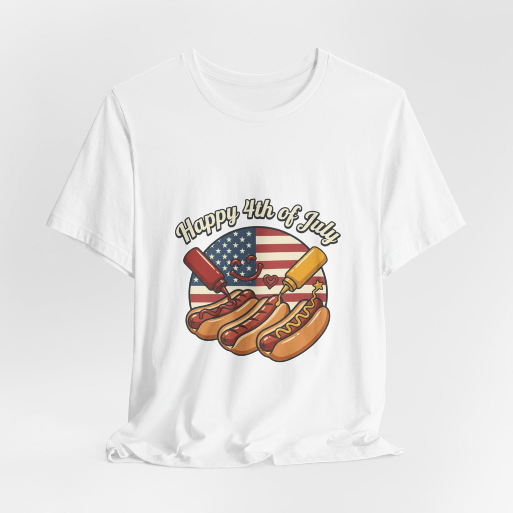 Faith & Freedom Hot Dog Patriotic Tee | July 4th vintage Americana