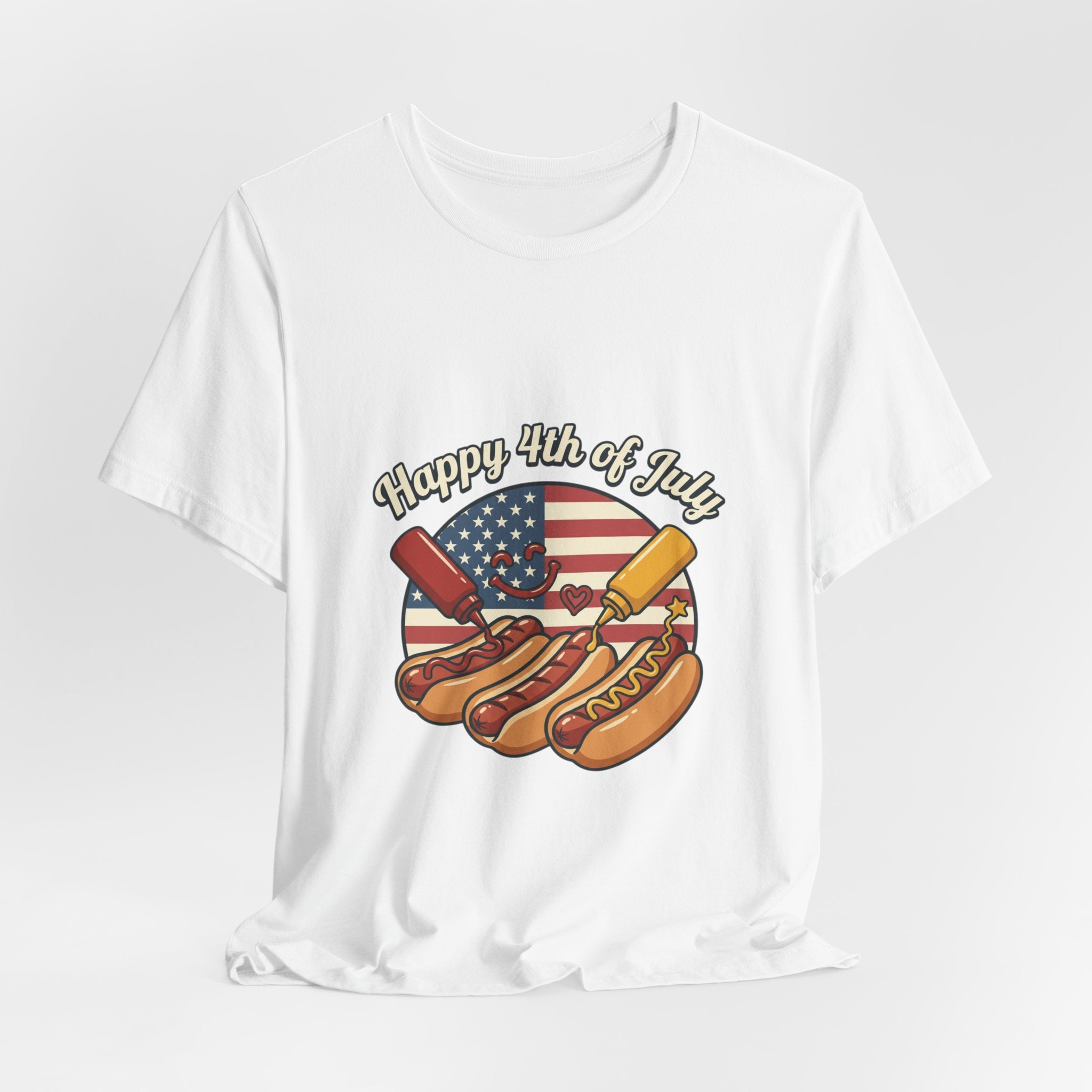 Faith & Freedom Hot Dog Patriotic Tee | July 4th vintage Americana