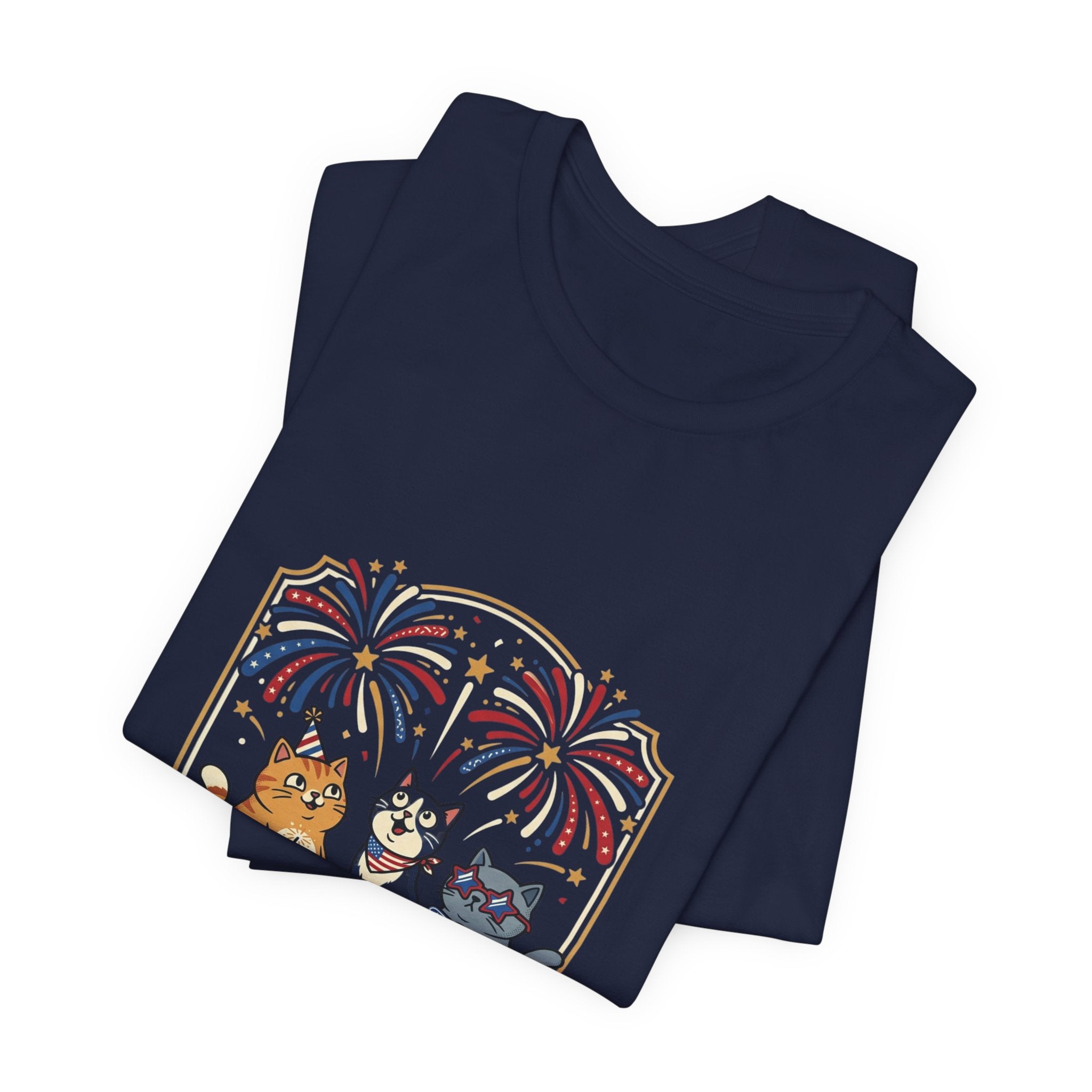 Patriotic Cats July 4th Tee | faith-based vintage Americana
