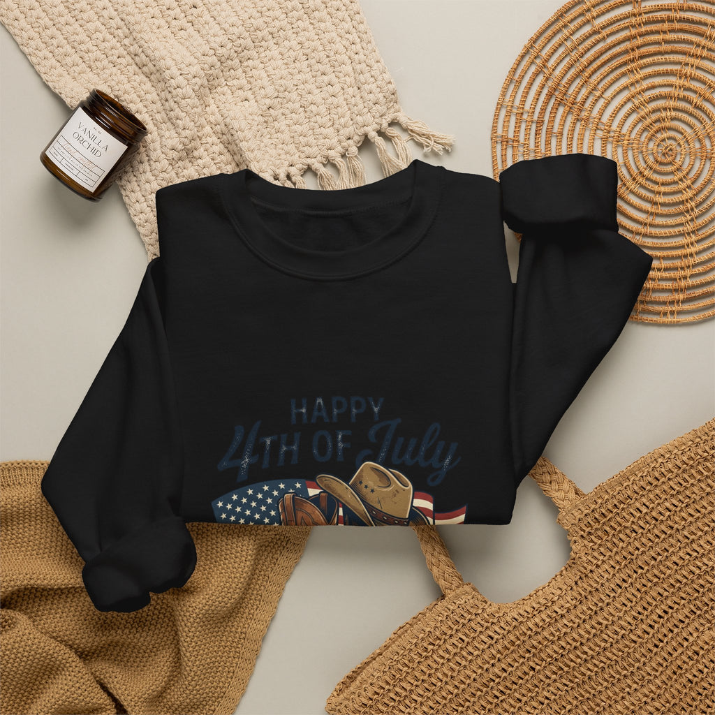 4th of July Cowboy Boots Sweatshirt | western, rustic