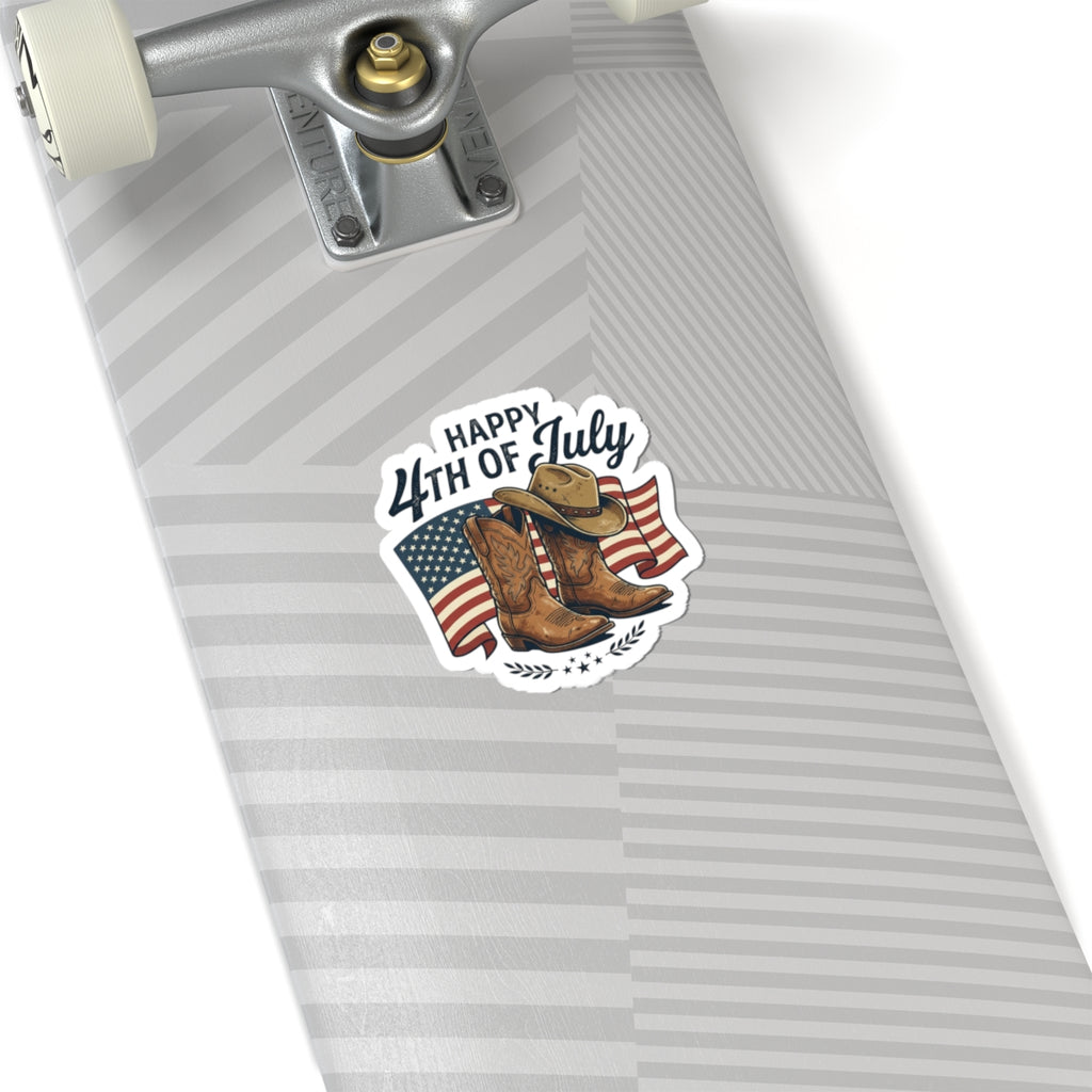 Patriotic Cowboy Boots Sticker | western, rustic