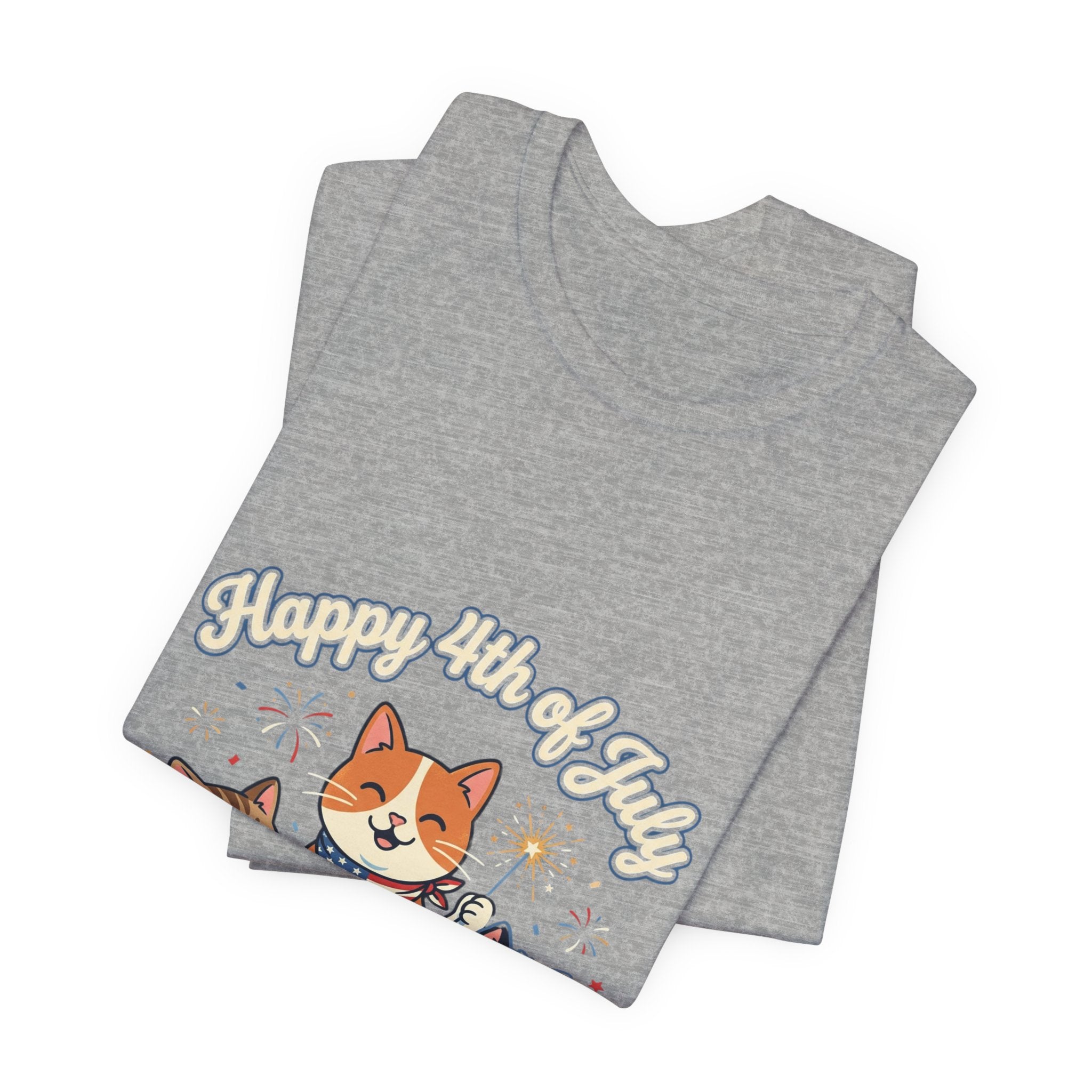 Faith & Freedom Cats Tee | Patriotic July 4th, Vintage Americana