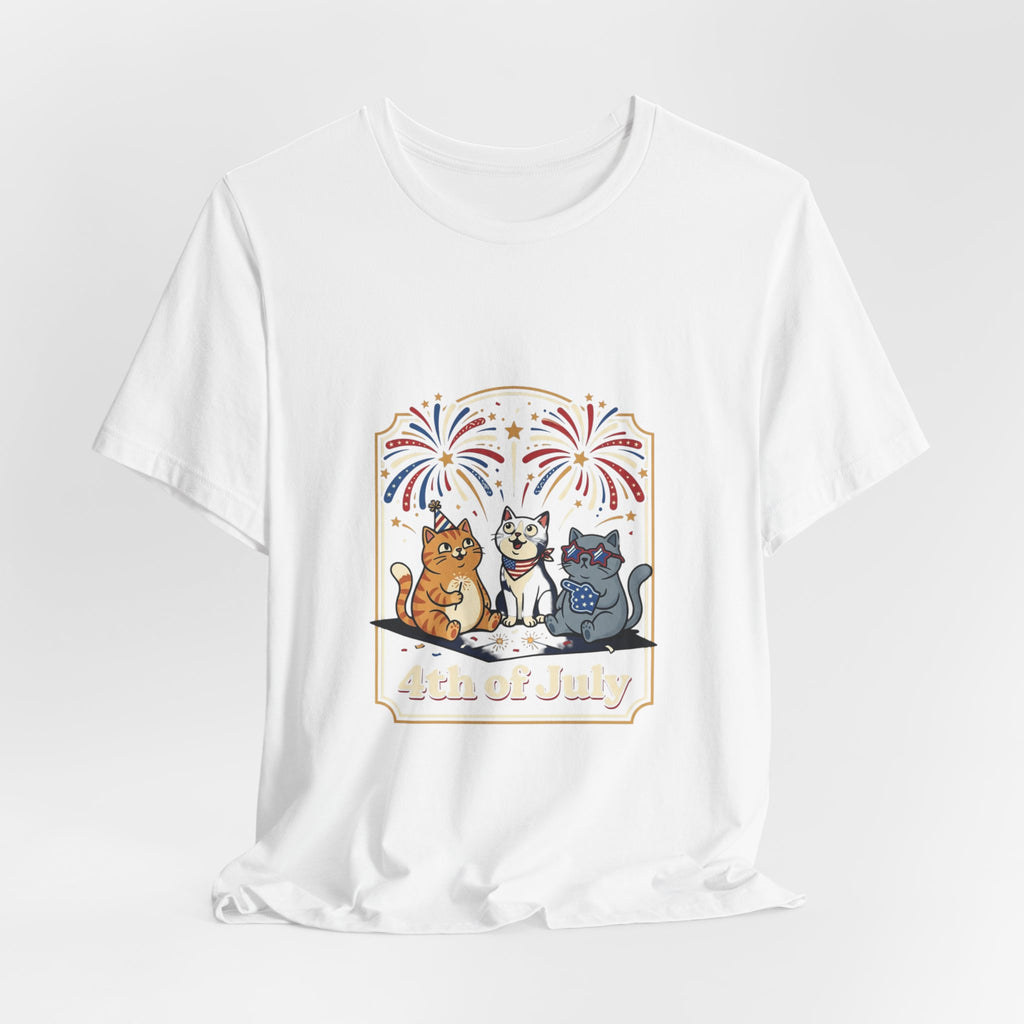 Patriotic Cats July 4th Tee | faith-based vintage Americana