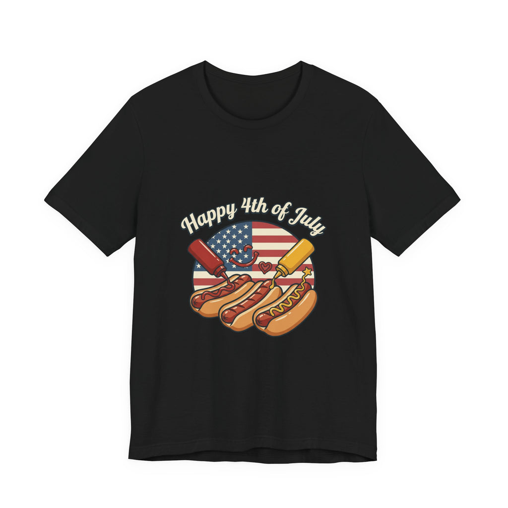 Faith & Freedom Hot Dog Patriotic Tee | July 4th vintage Americana