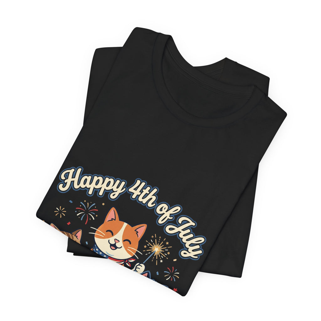 Faith & Freedom Cats Tee | Patriotic July 4th, Vintage Americana