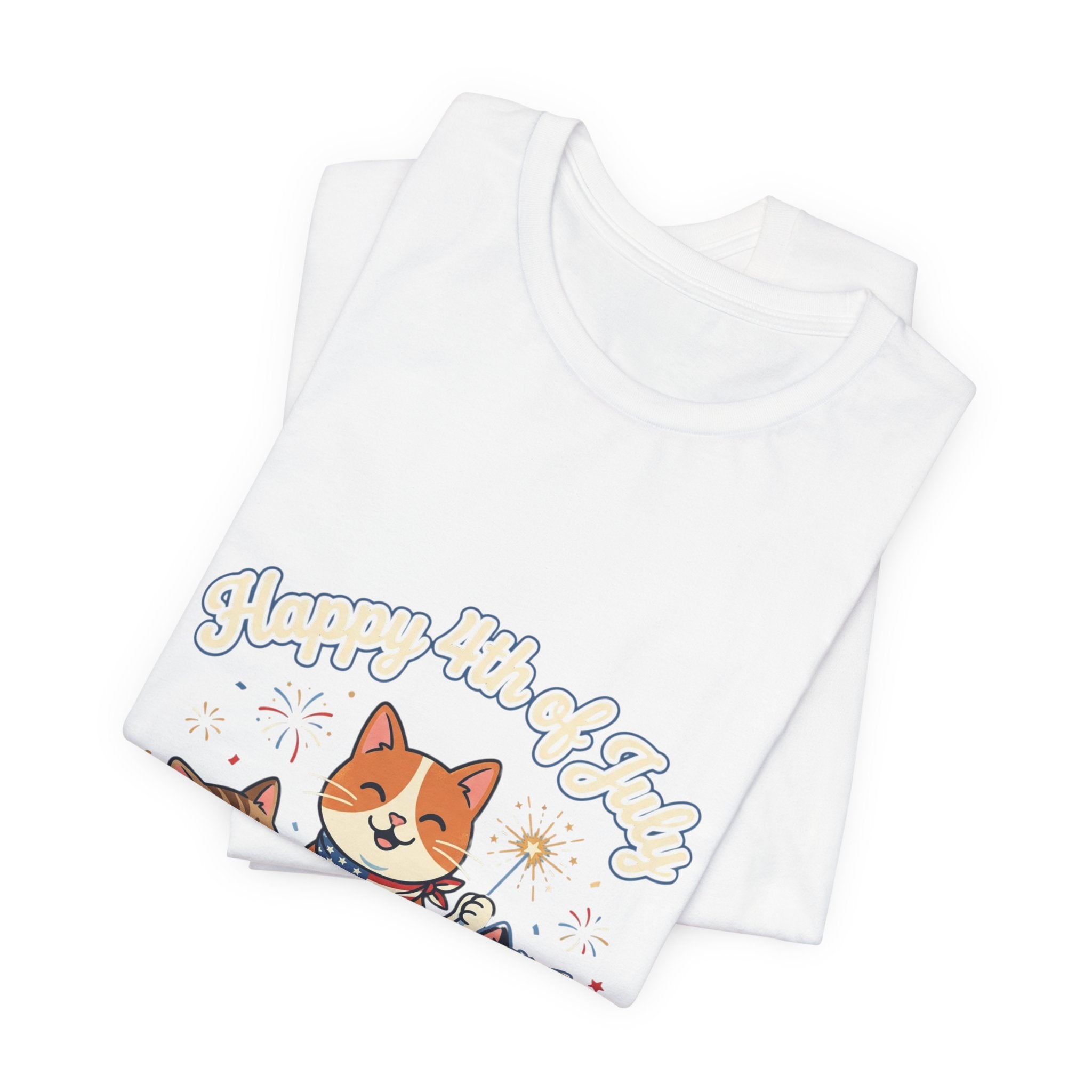 Faith & Freedom Cats Tee | Patriotic July 4th, Vintage Americana