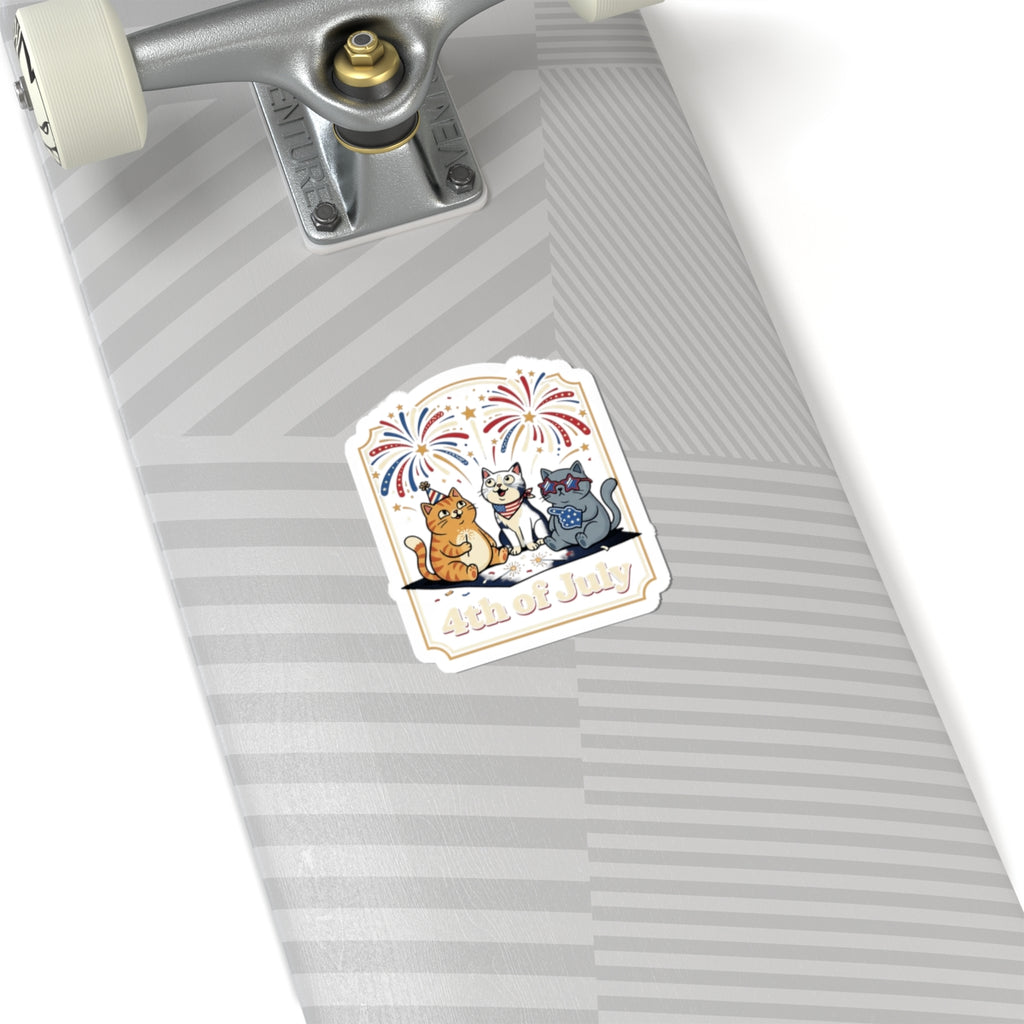 Faithful 4th of July Cats Sticker | Patriotic, Vintage Americana