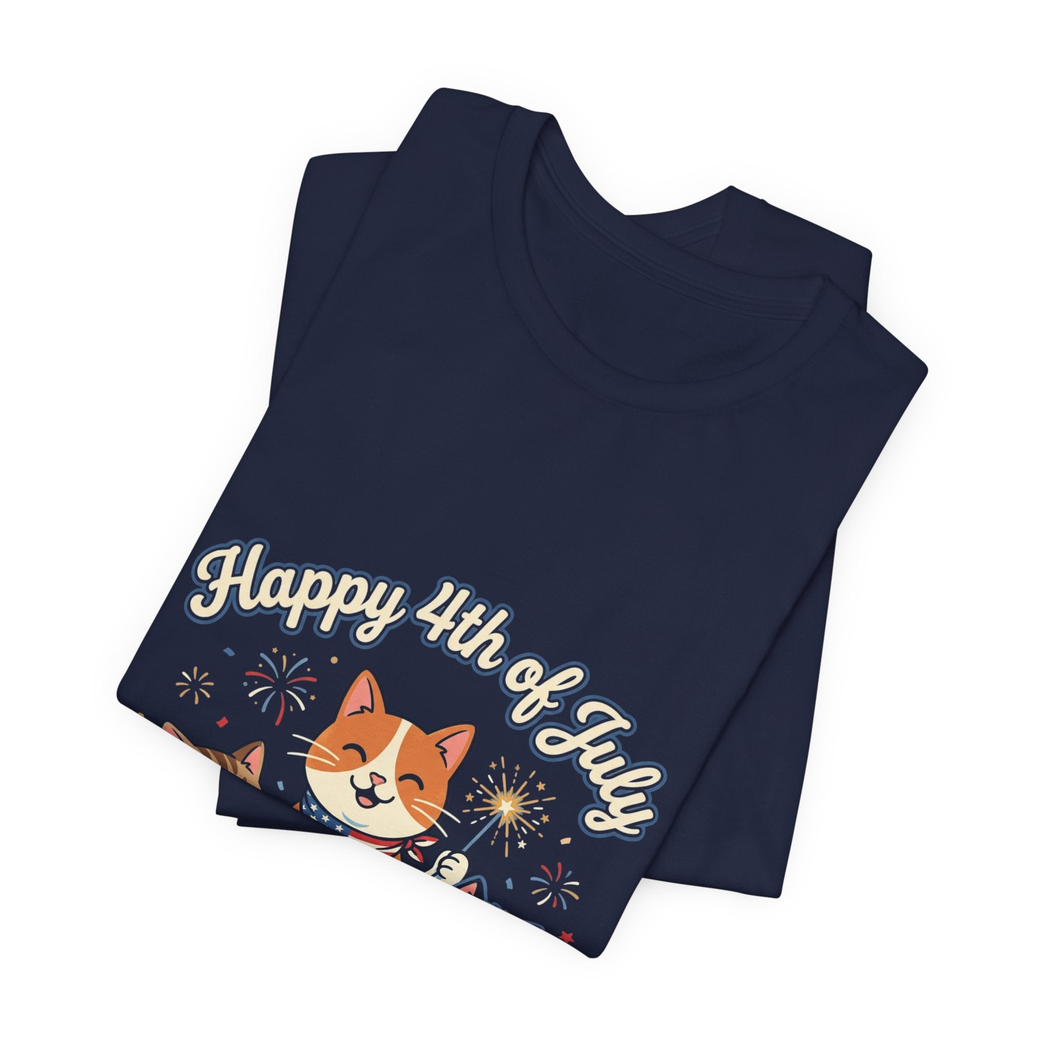 Faith & Freedom Cats Tee | Patriotic July 4th, Vintage Americana