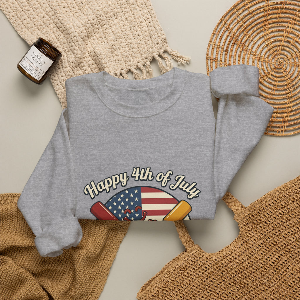 Faith & Freedom Retro July 4th Hot Dogs Sweatshirt | Vintage Americana, Patriotic
