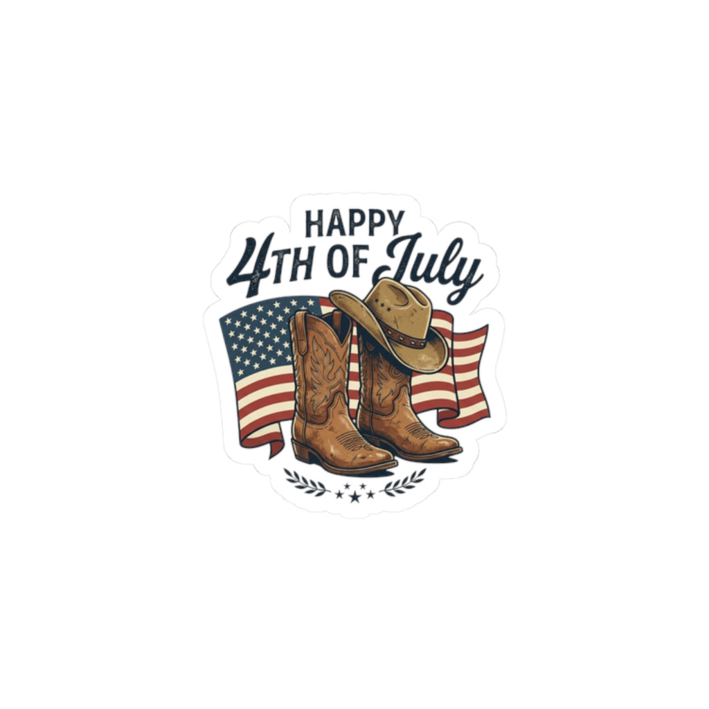 Patriotic Cowboy Boots Sticker | western, rustic