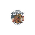 Patriotic Cowboy Boots Sticker | western, rustic