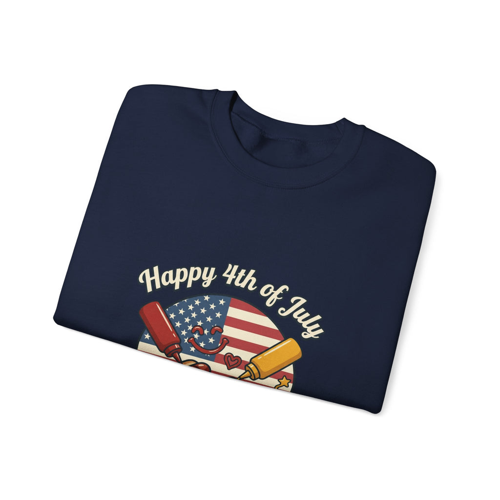 Faith & Freedom Retro July 4th Hot Dogs Sweatshirt | Vintage Americana, Patriotic