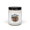 Cowgirl Boots & Flag Candle, rustic western prairie soy candle