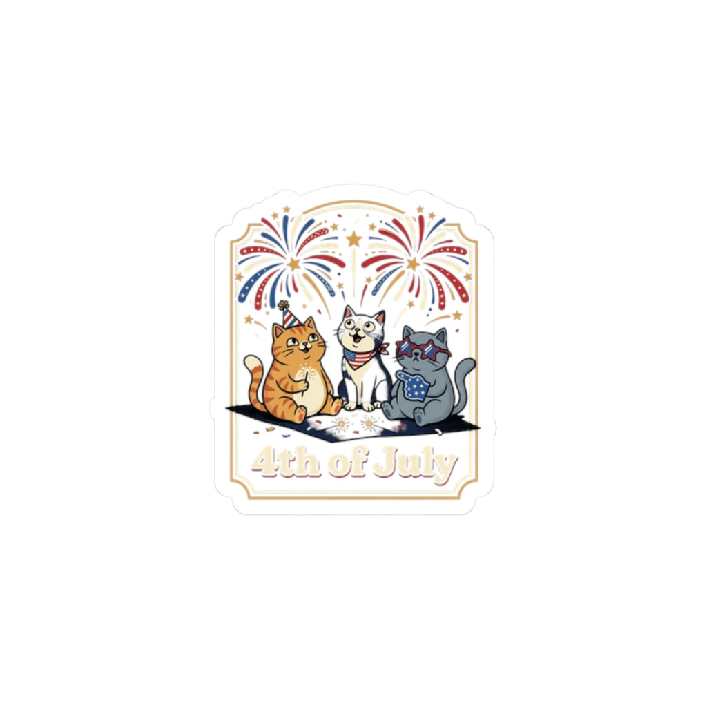 Faithful 4th of July Cats Sticker | Patriotic, Vintage Americana