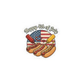Happy 4th of July Hot Dogs Sticker | patriotic, vintage Americana