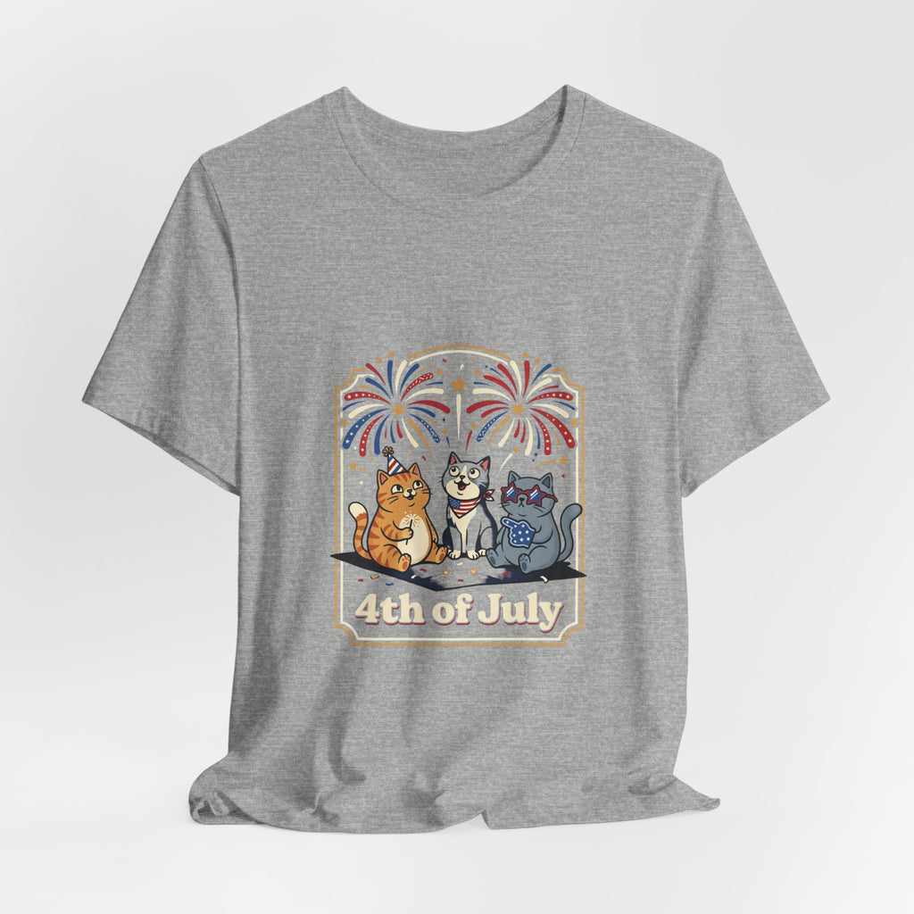 Patriotic Cats July 4th Tee | faith-based vintage Americana