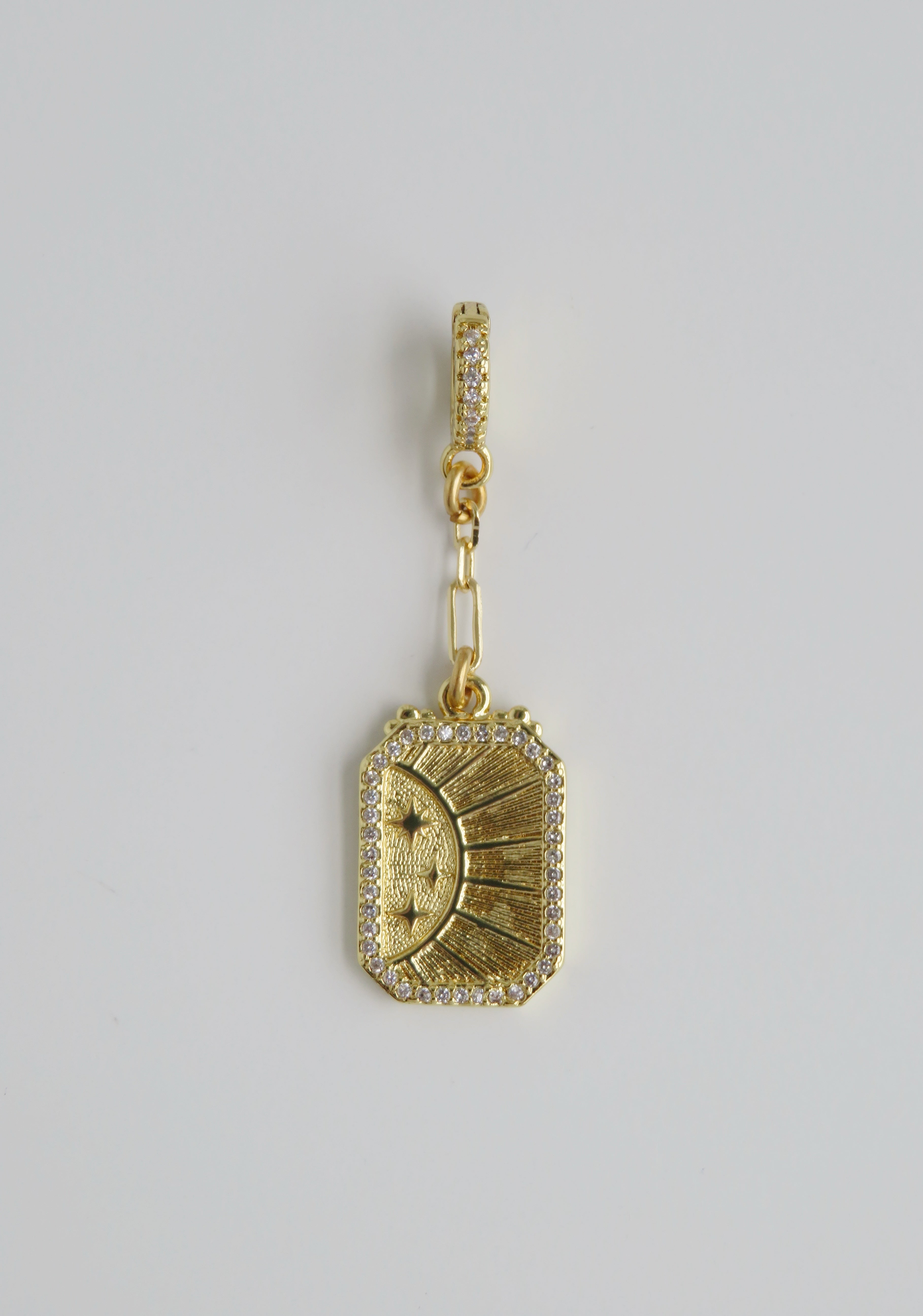 Ray of Light Diamond Hinged Clasp Chain Charms