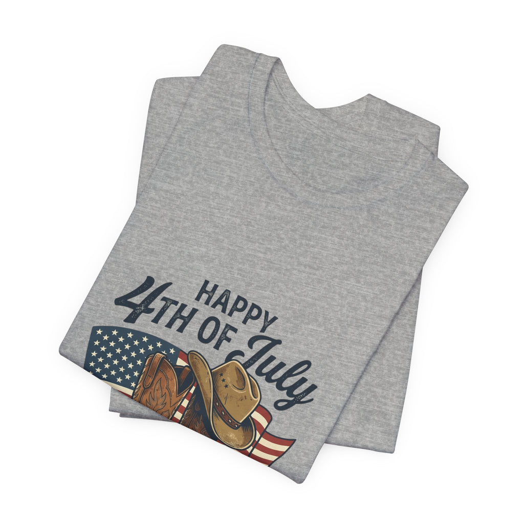 Happy 4th of July Cowboy Boots Tee | Western, Rustic Prairie