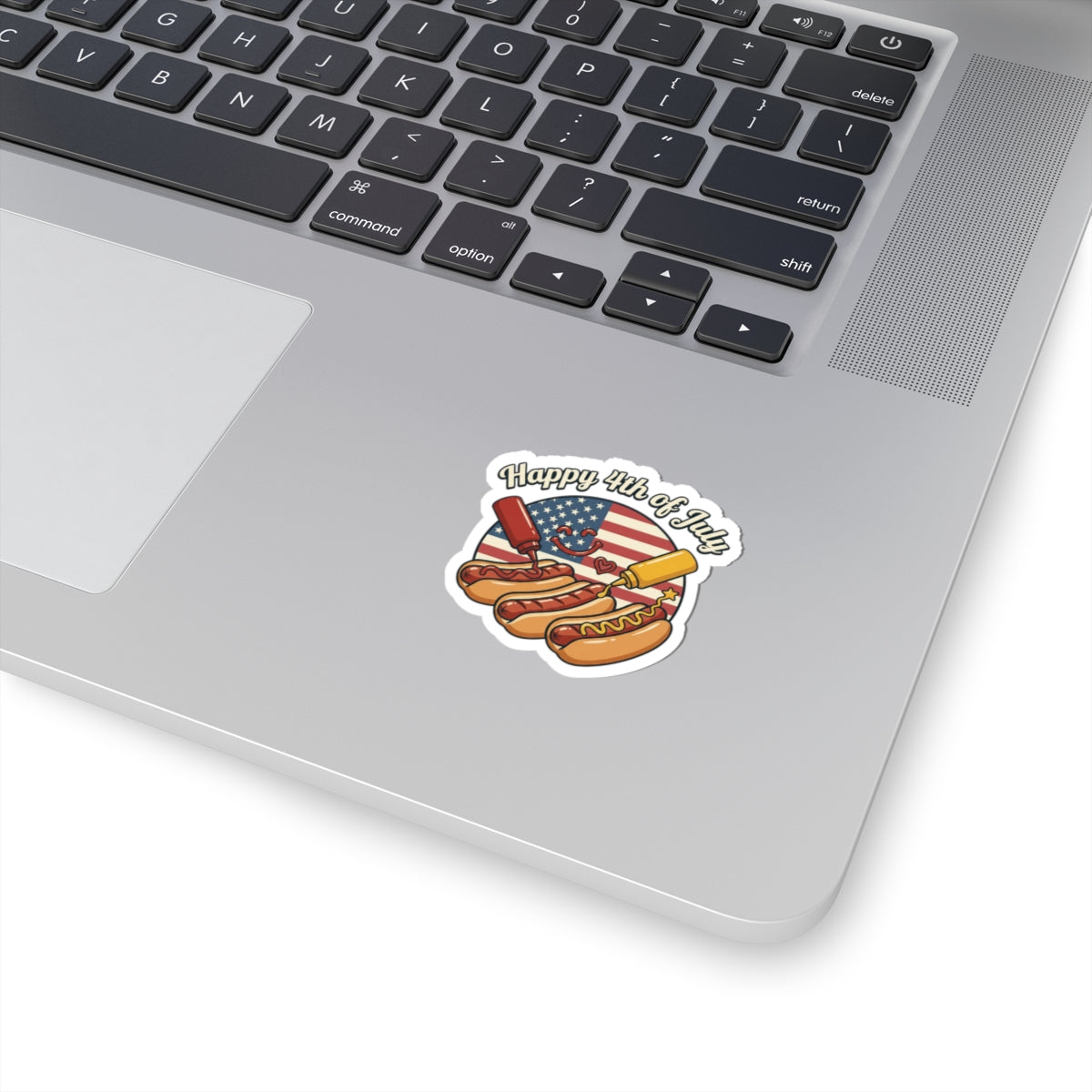 Happy 4th of July Hot Dogs Sticker | patriotic, vintage Americana