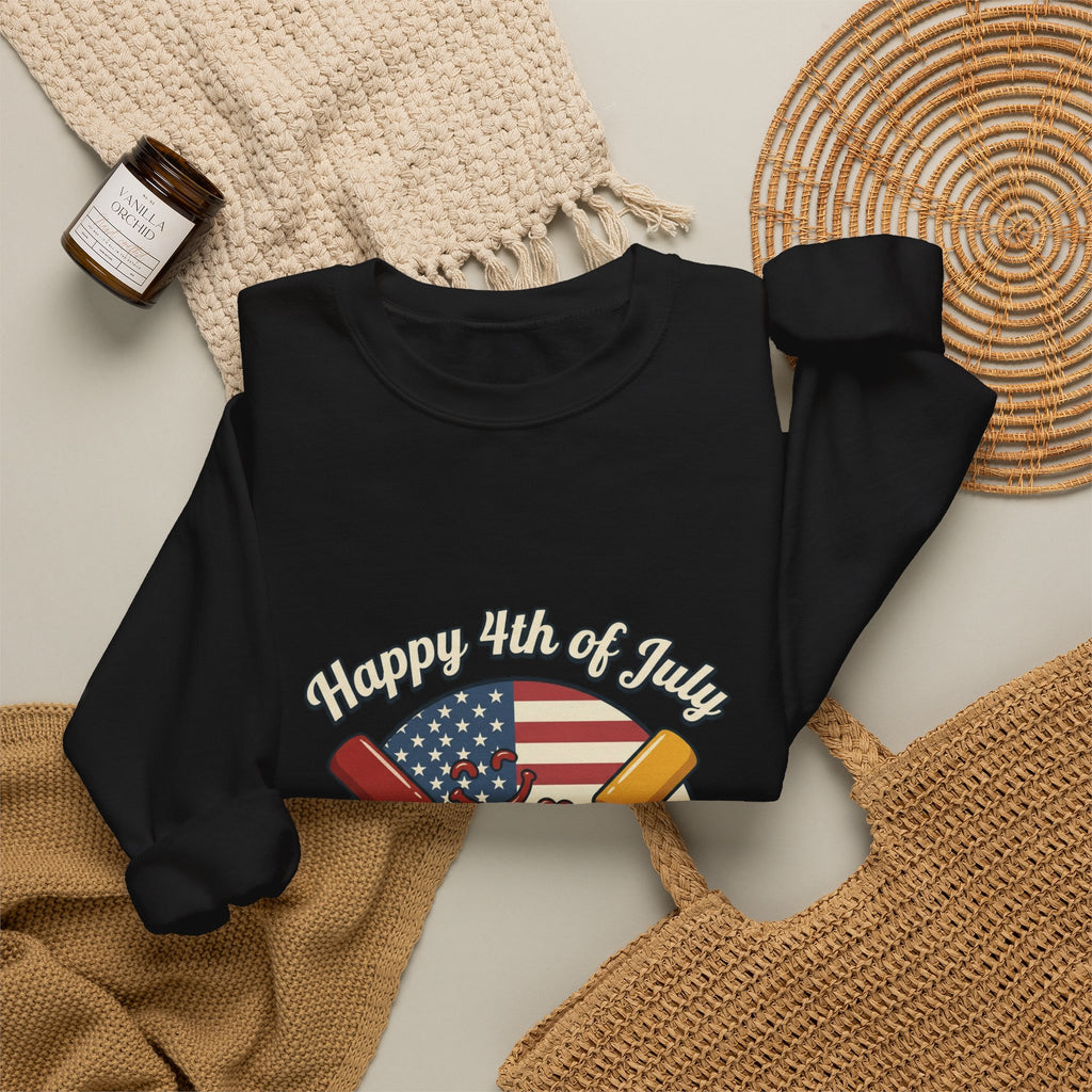 Faith & Freedom Retro July 4th Hot Dogs Sweatshirt | Vintage Americana, Patriotic