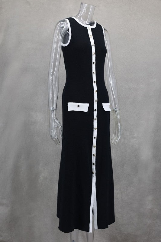 WOMEN FASHION LONG MIDI SWEATER DRESS