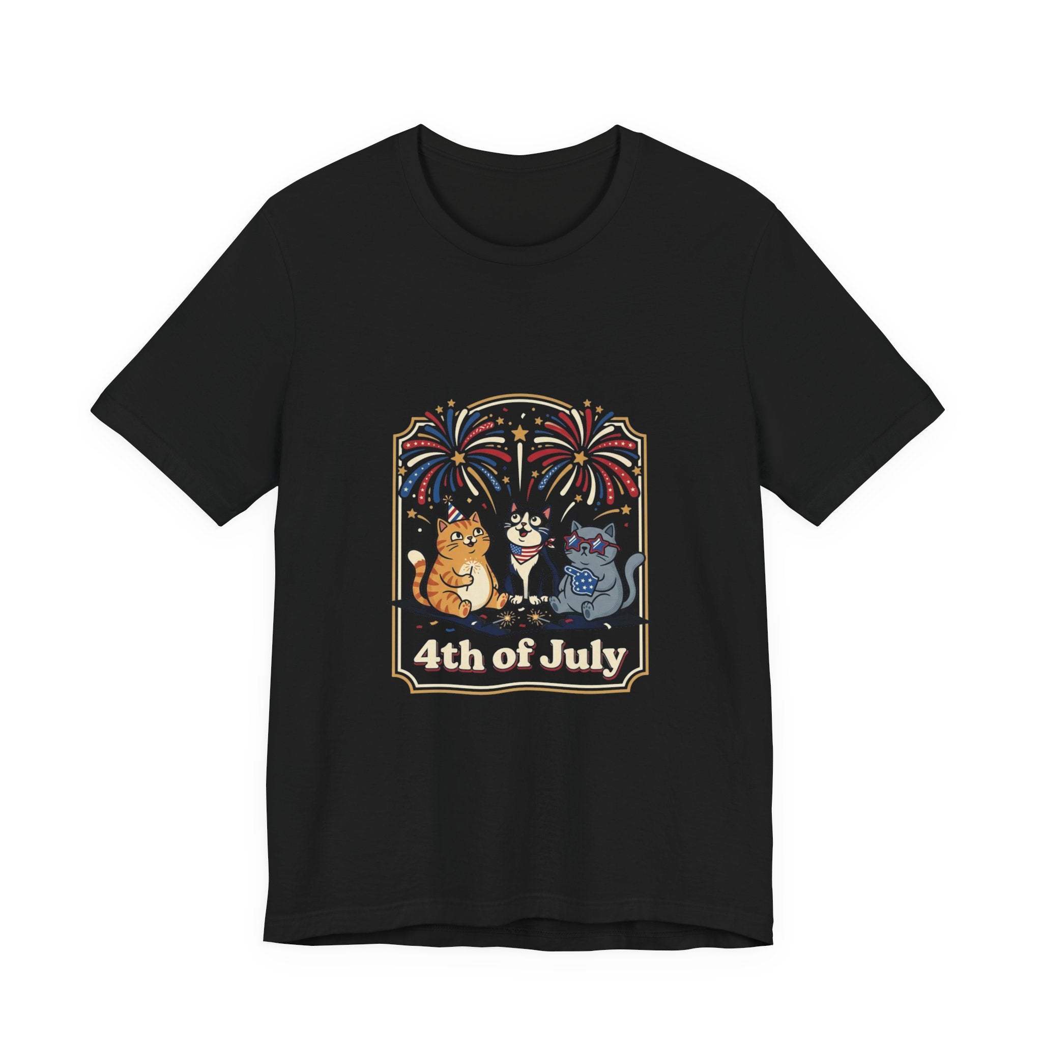 Patriotic Cats July 4th Tee | faith-based vintage Americana