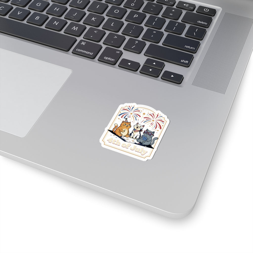 Faithful 4th of July Cats Sticker | Patriotic, Vintage Americana