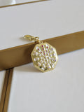 Colorful Octogan Pendant on Swivel Clasp