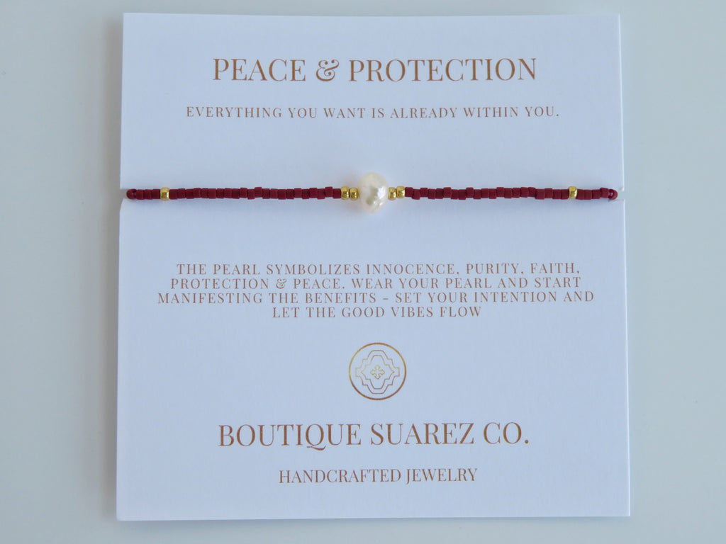 Manifest Peace - Pearl Bracelet