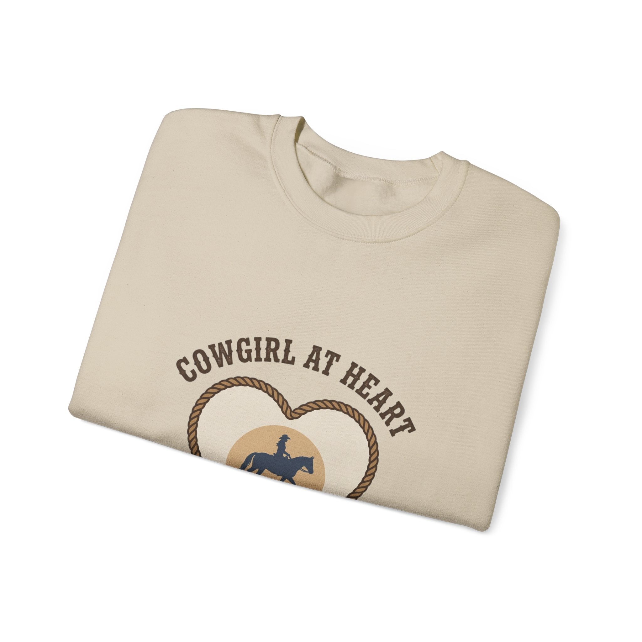 Cowgirl at Heart Sweatshirt | western rustic prairie, rodeo vintage