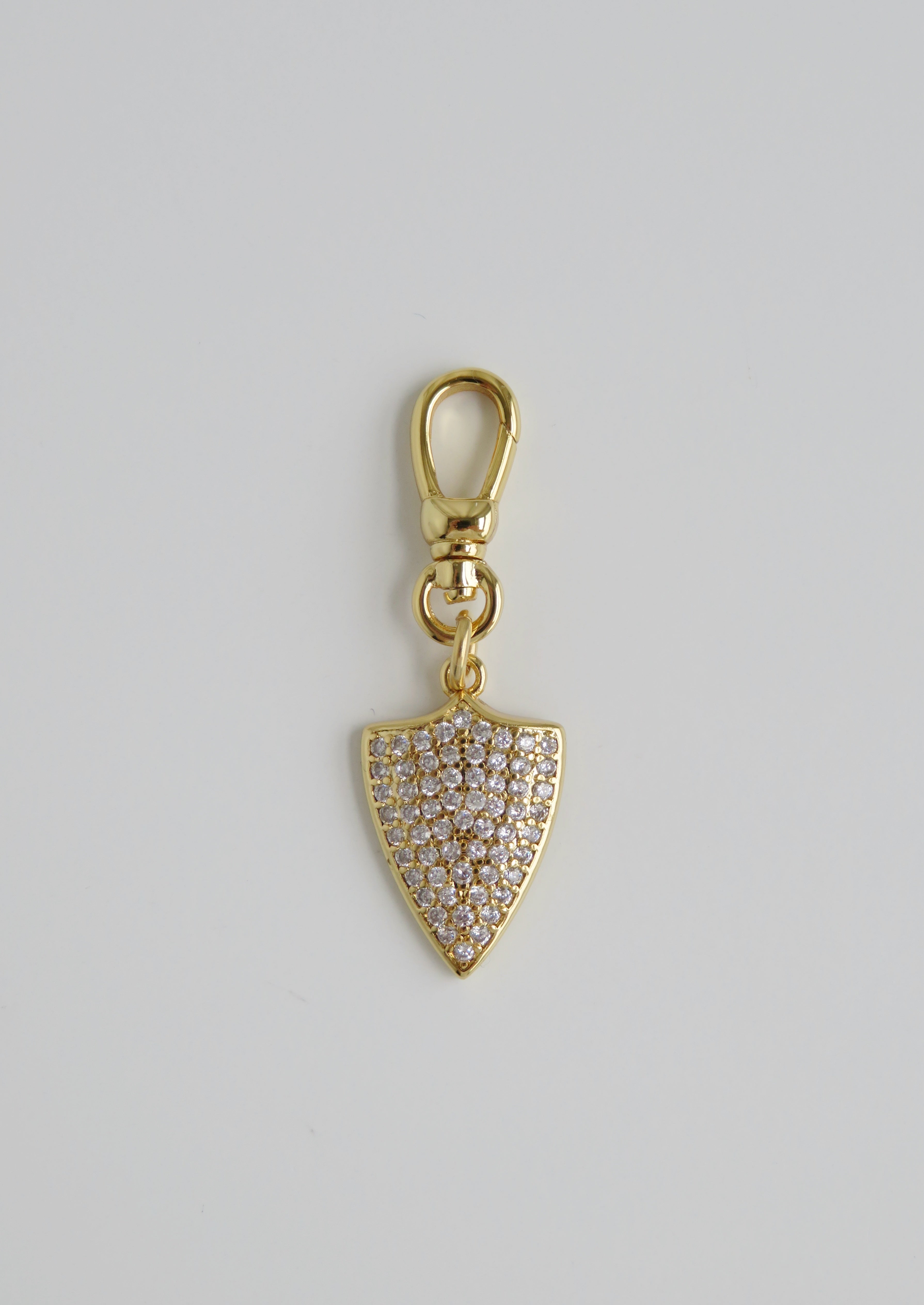 Diamond Shield Charm on Clasp