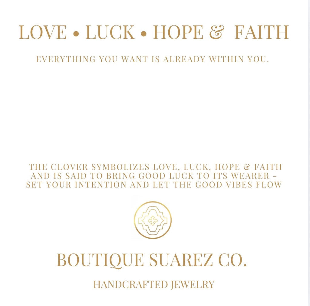 Love. Luck. Hope. Faith - Kira Clover Bracelet
