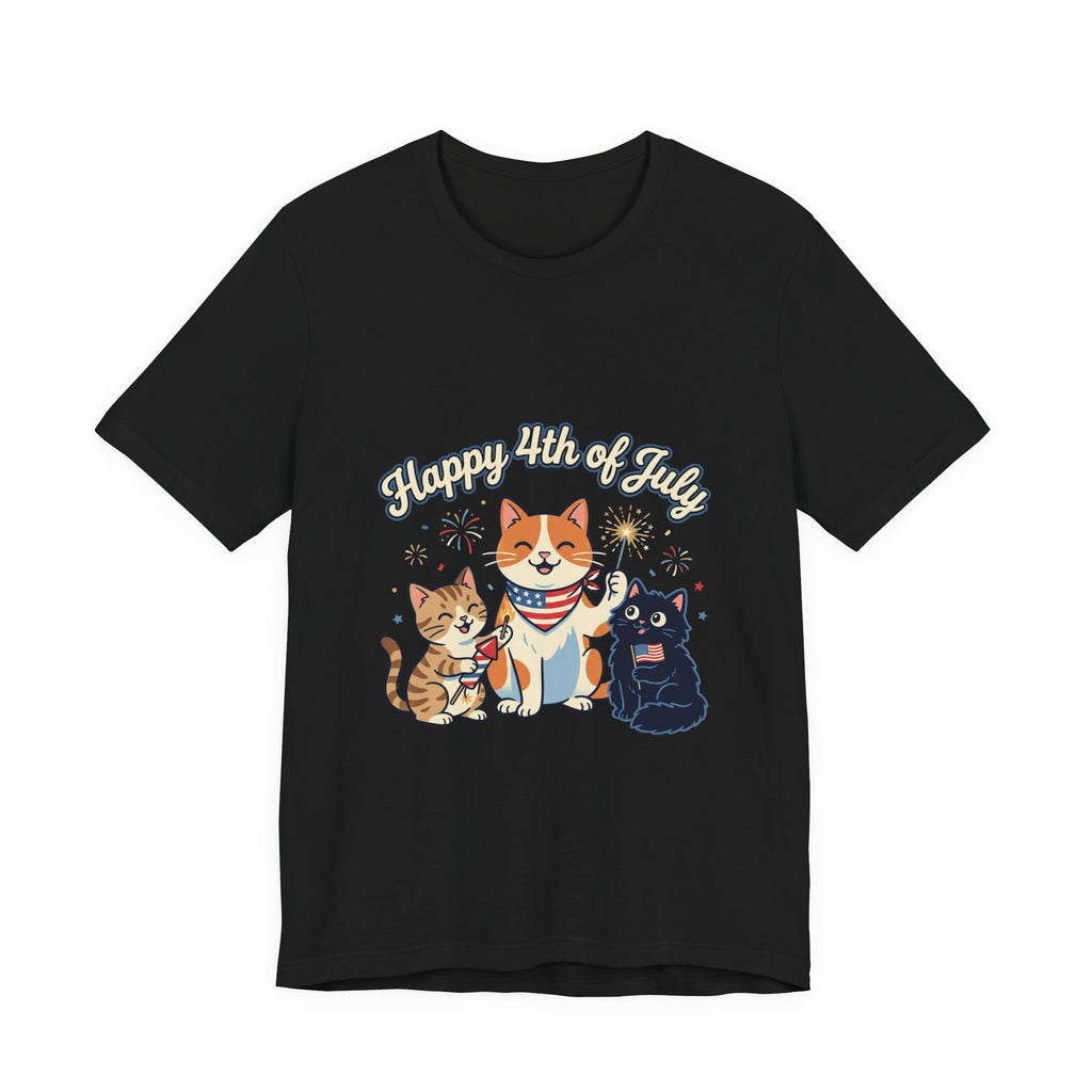 Faith & Freedom Cats Tee | Patriotic July 4th, Vintage Americana