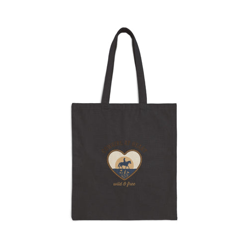 Cowgirl at Heart Tote | Western rustic prairie, desert rodeo canvas