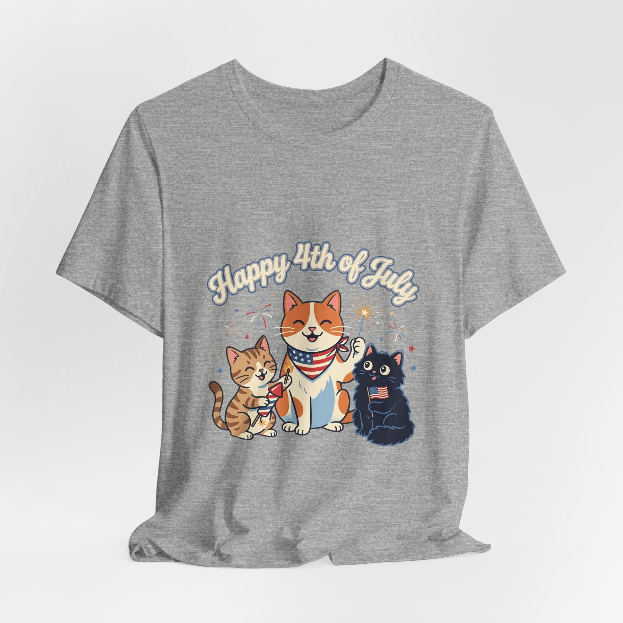 Faith & Freedom Cats Tee | Patriotic July 4th, Vintage Americana