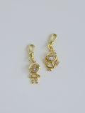 Boy & Girl Charm on Swivel Clasp