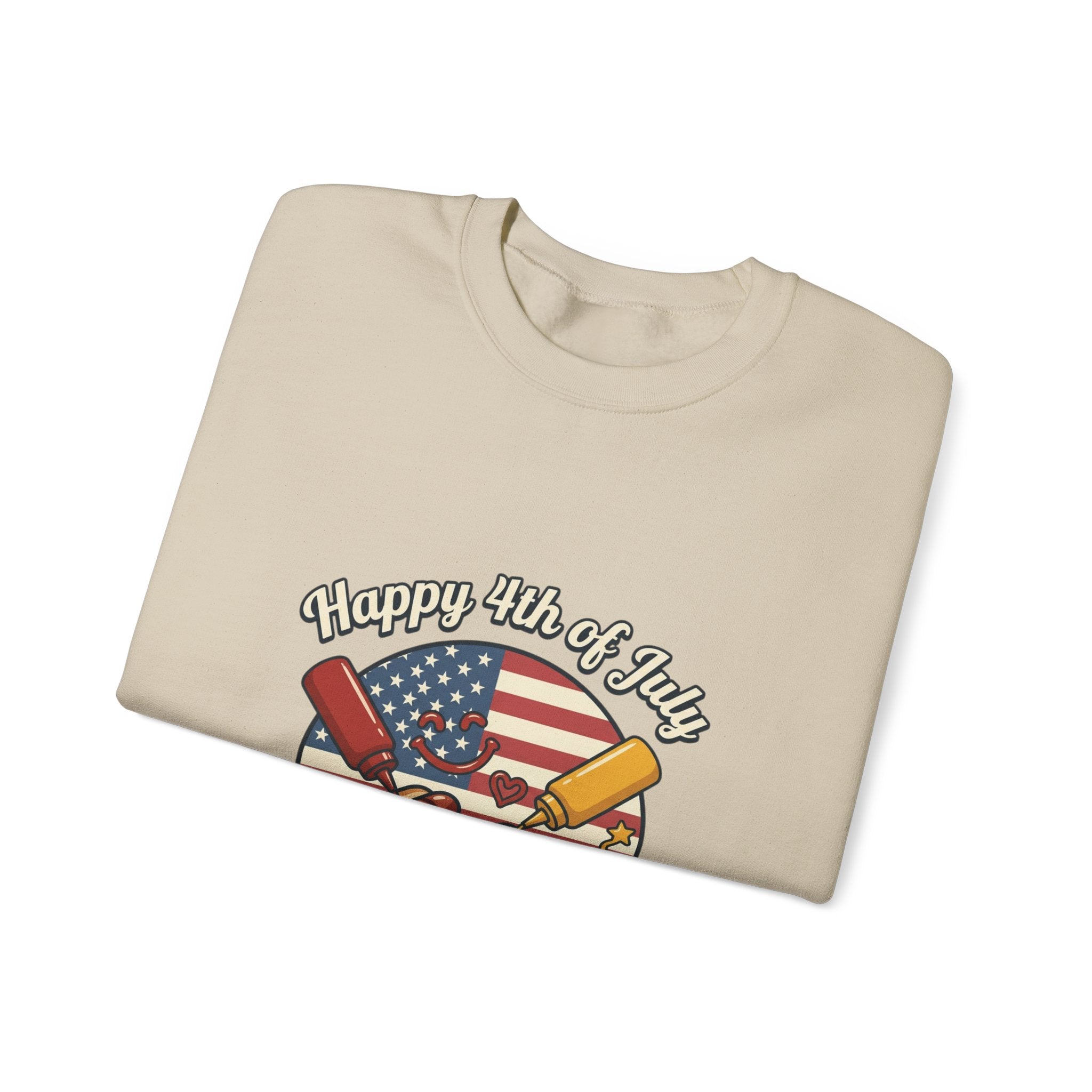 Faith & Freedom Retro July 4th Hot Dogs Sweatshirt | Vintage Americana, Patriotic