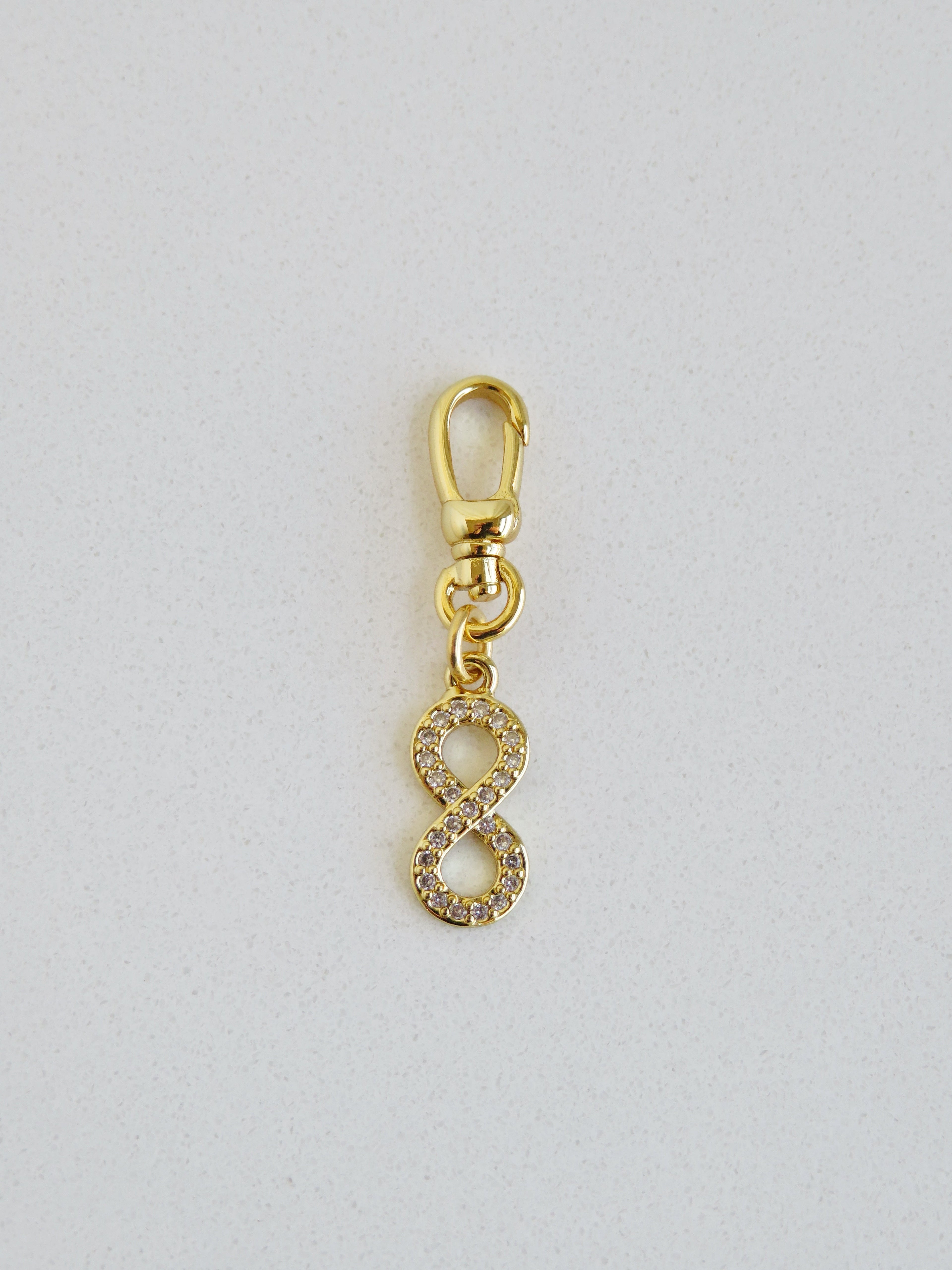 Diamond Infinity Charm on Clasp