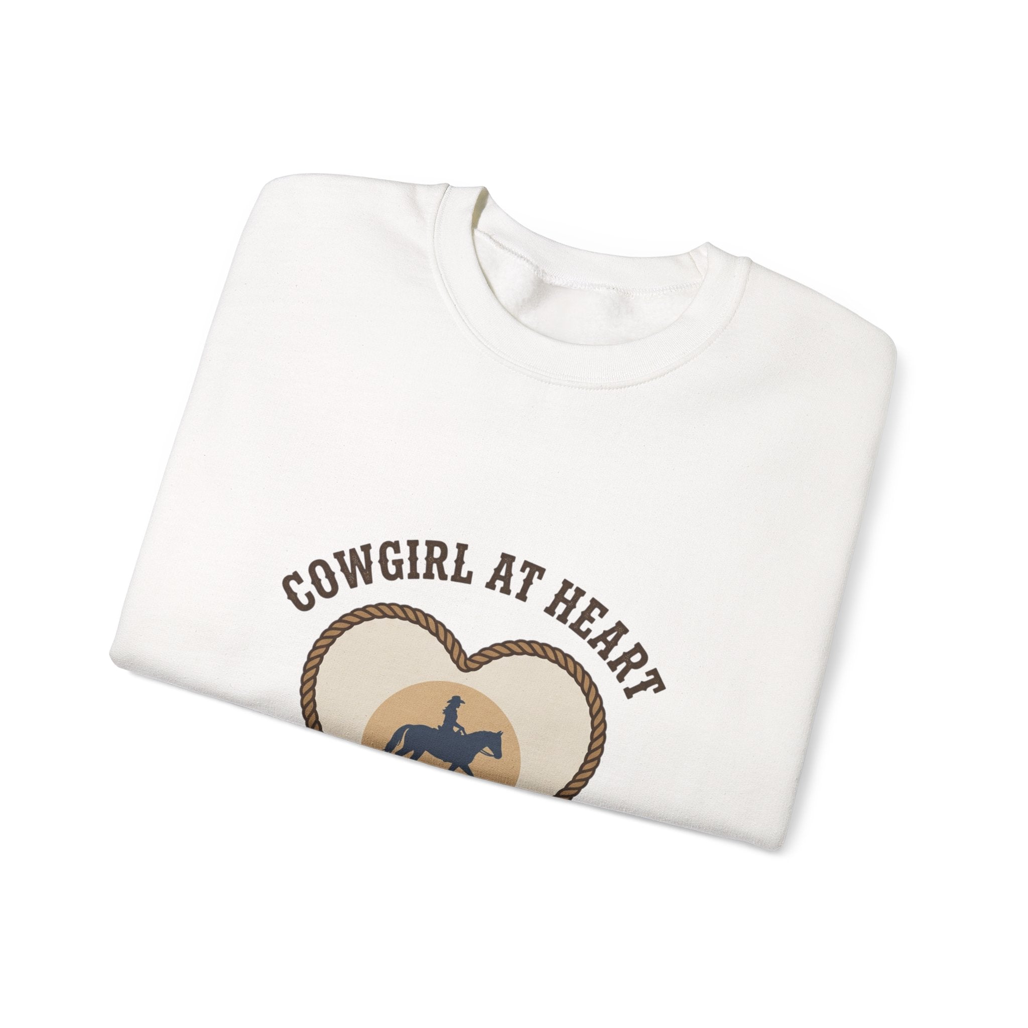 Cowgirl at Heart Sweatshirt | western rustic prairie, rodeo vintage