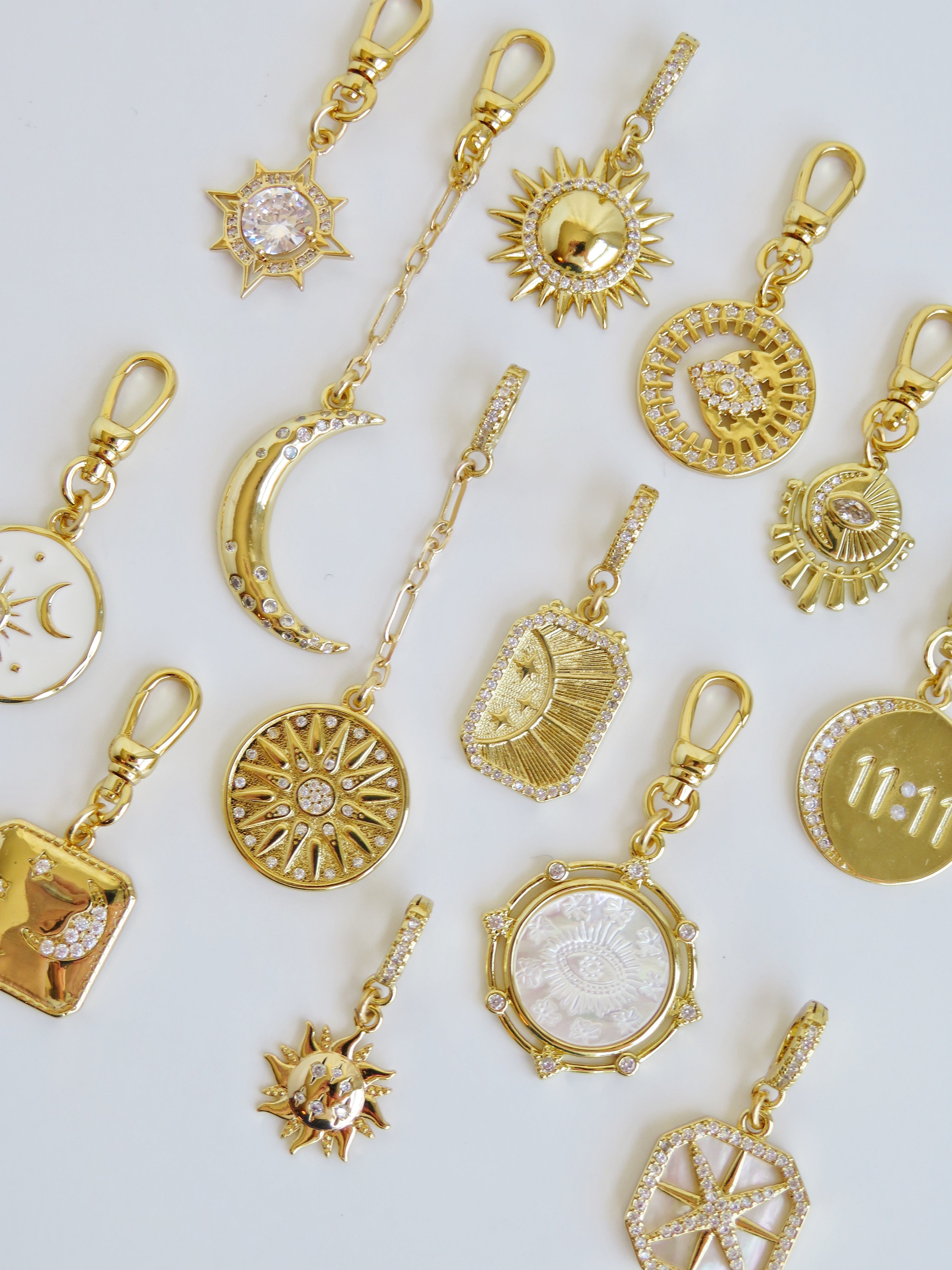 Celestial Hinged Clasp Chain Charms