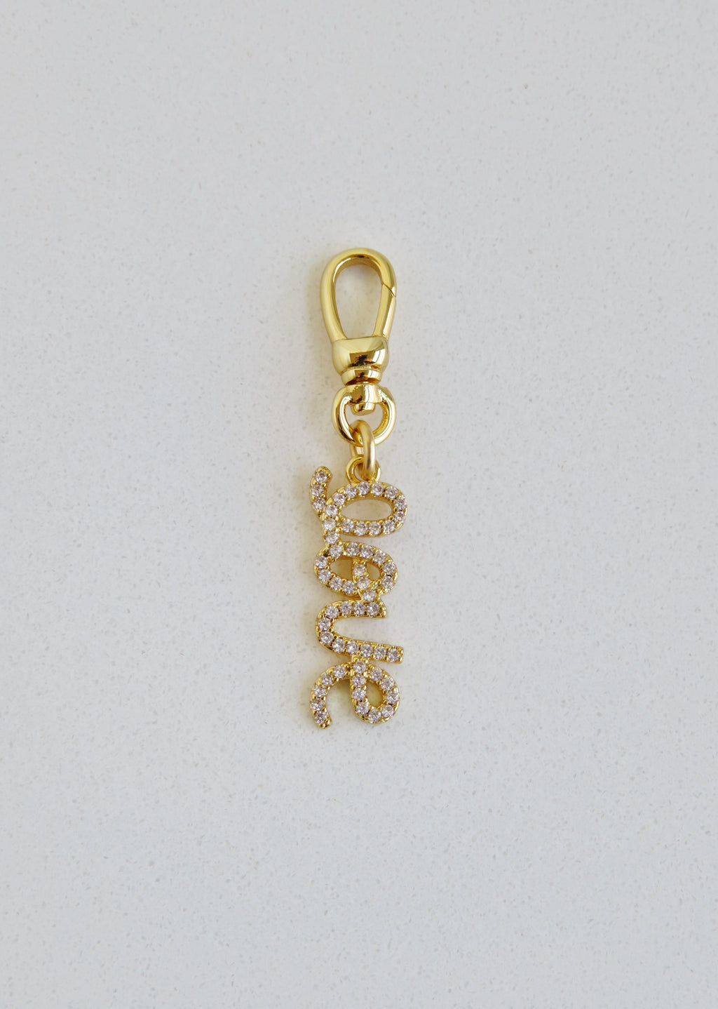 Diamond Love Charm with Swivel Clasp