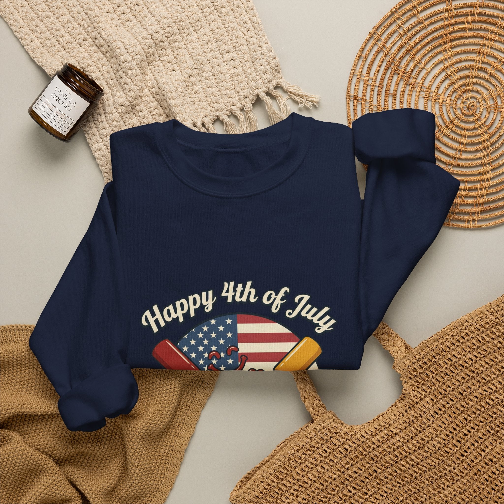Faith & Freedom Retro July 4th Hot Dogs Sweatshirt | Vintage Americana, Patriotic
