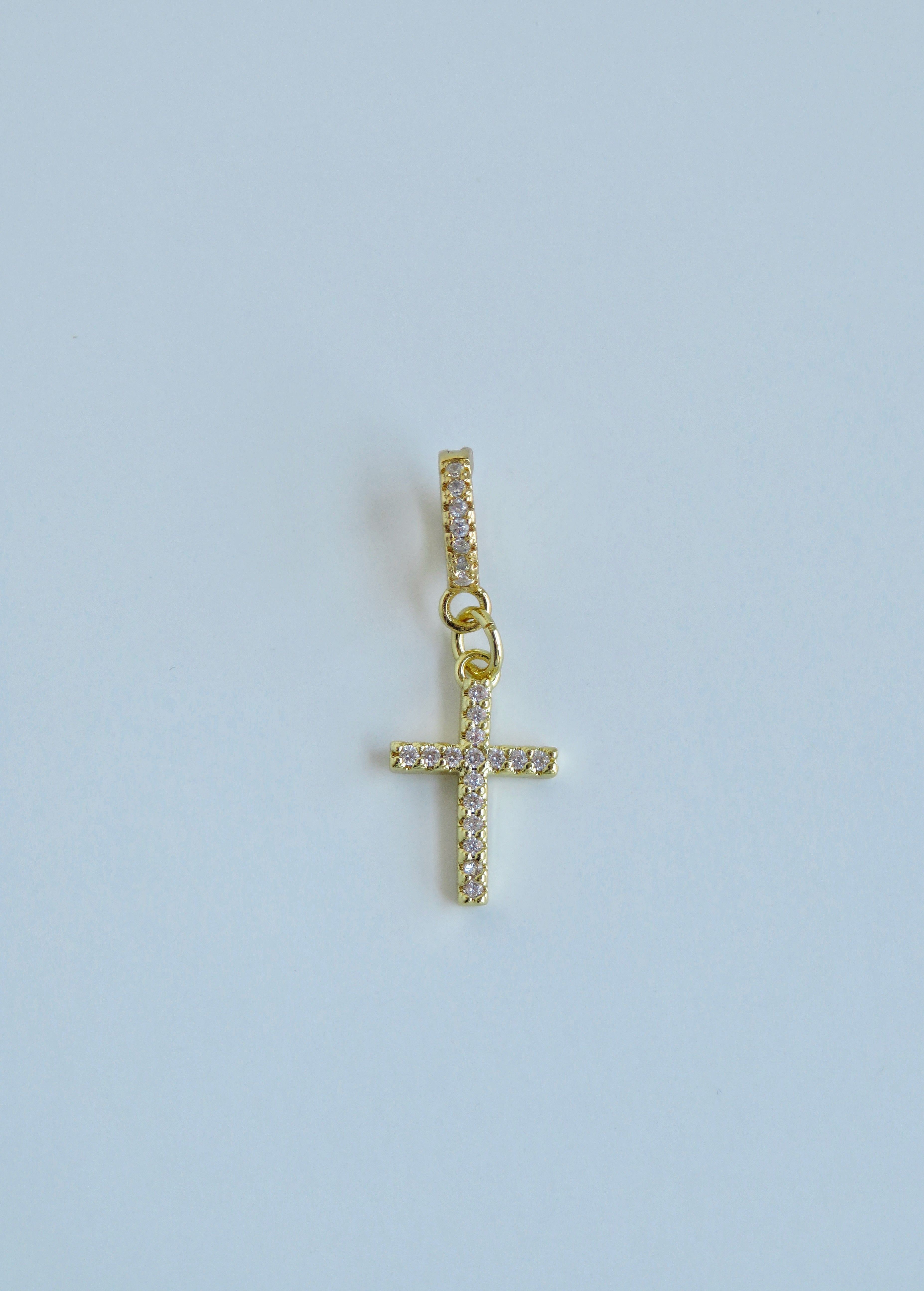 Diamond Holy Cross Charm on Diamond Clasp