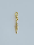 Diamond Arrowhead Charm on swivel clasp